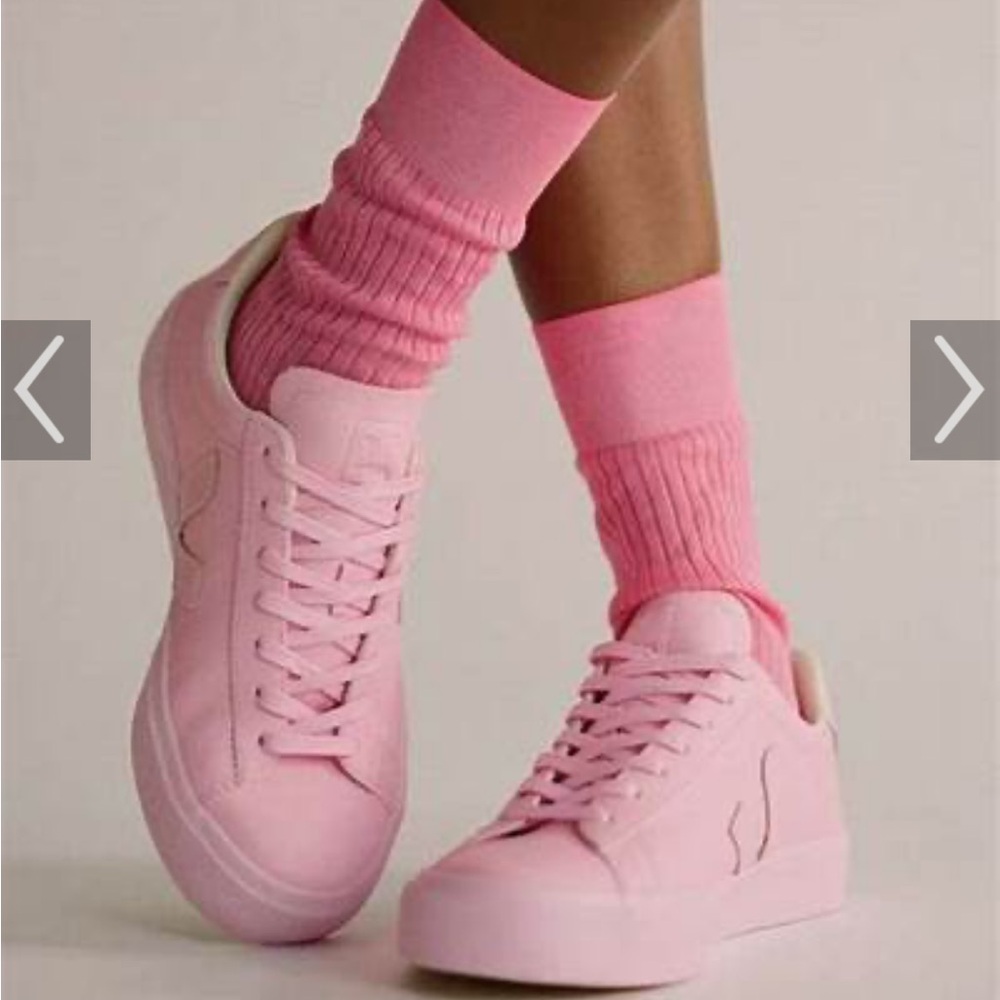 Veja x Mansur Gavriel Campo Sneakers Pink Leather Casual Size 9 Tennis Shoes